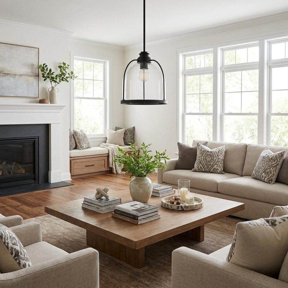 Stanton 1-Light Matte Black Pendant in a home interior