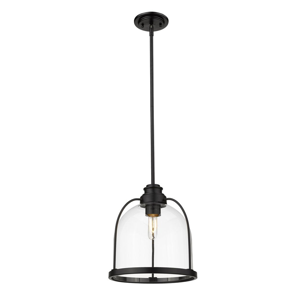 Stanton 1-Light Matte Black Pendant on a white background