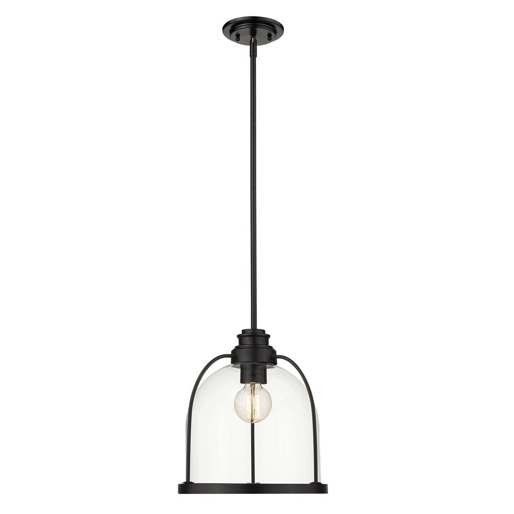 Stanton 1-Light Matte Black Pendant on a white background