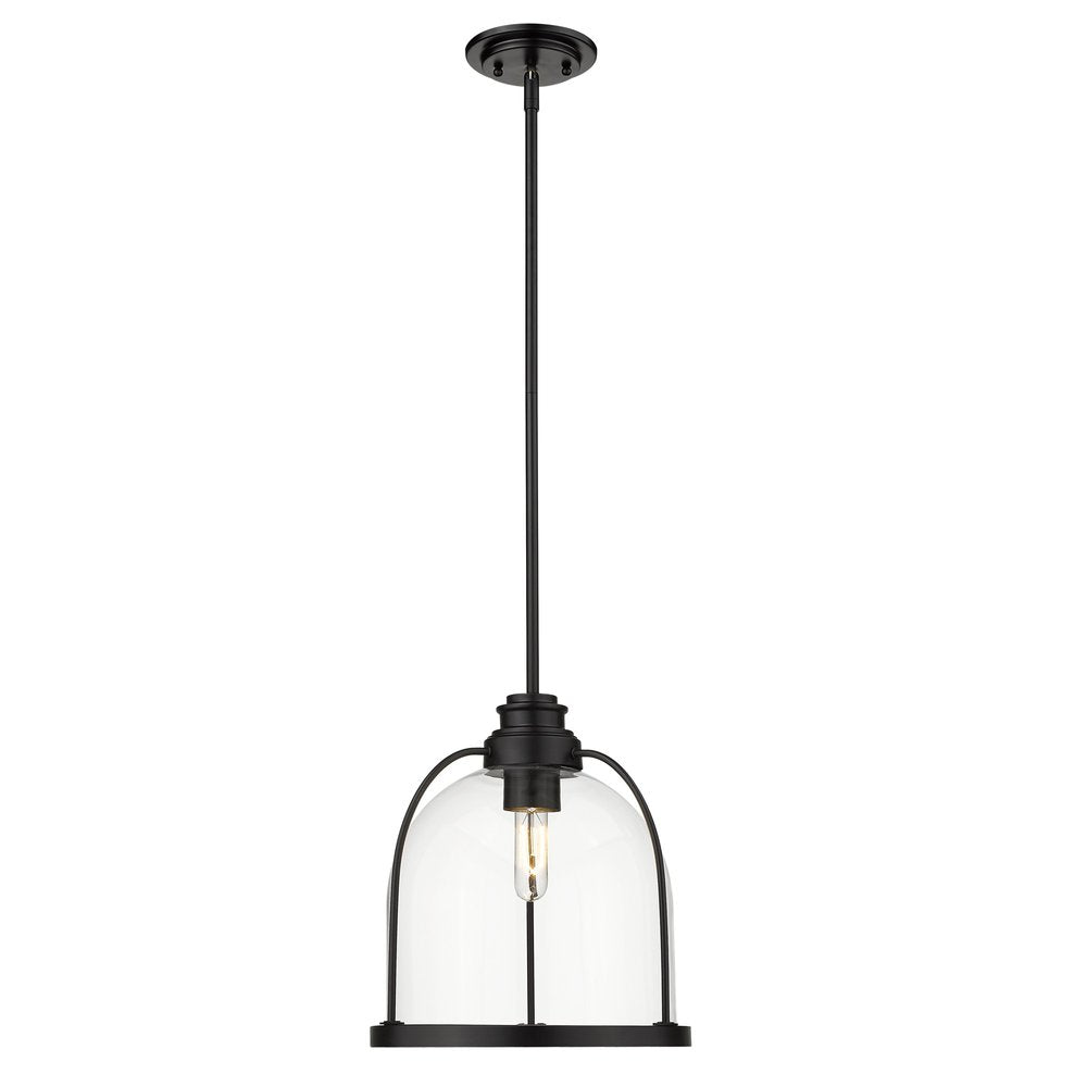 Stanton 1-Light Matte Black Pendant on a white background