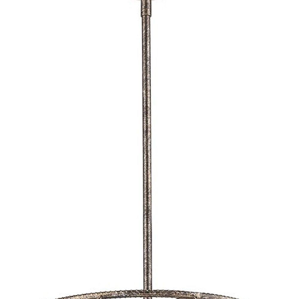 Brown Metal Four Light Dimmable Ceiling Light With Gold Shades