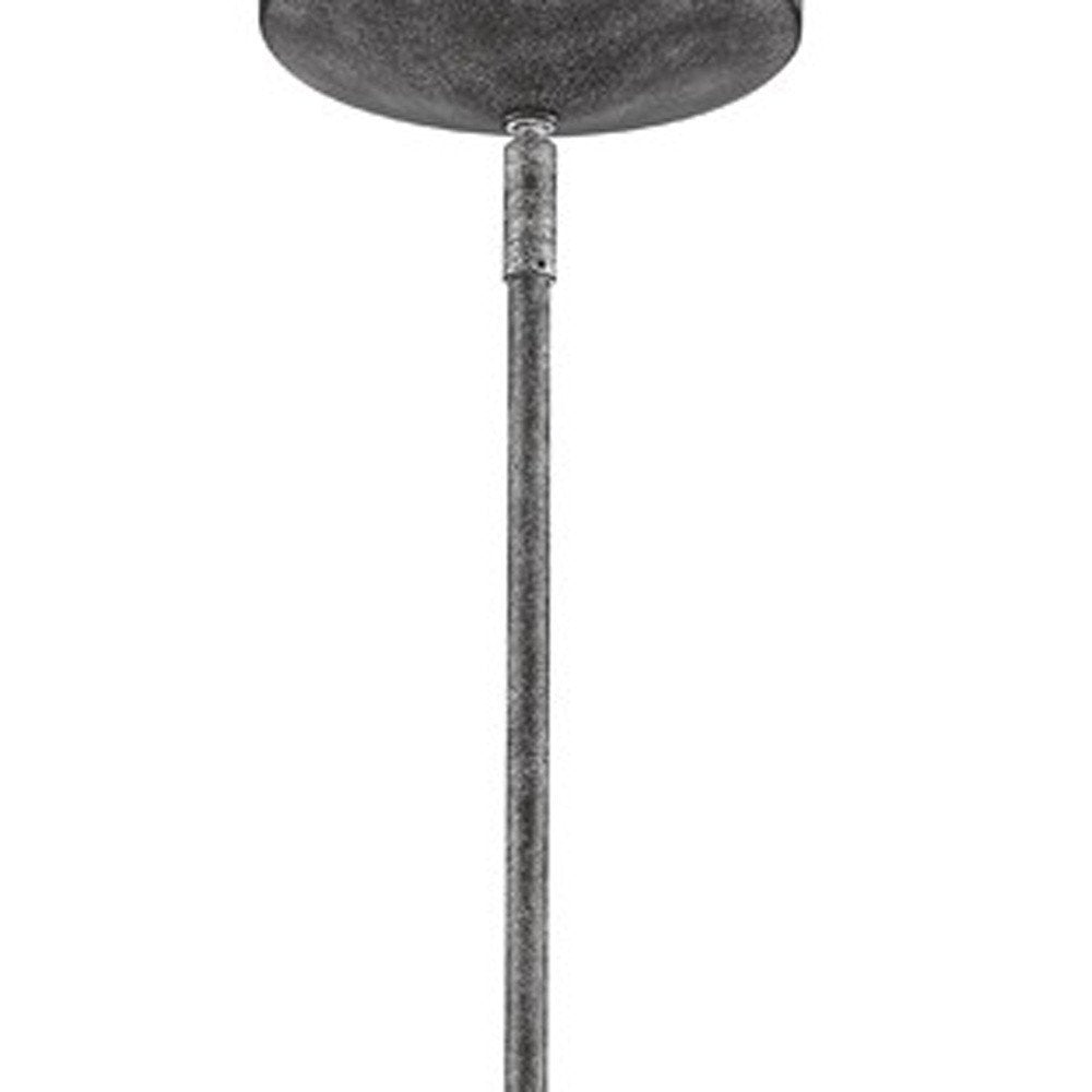 Silver Iron Dimmable Ceiling Light With White Shades