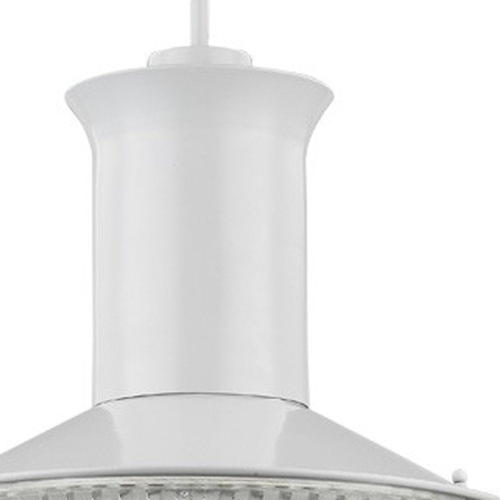 Silver Iron Dimmable Ceiling Light With White Shades - SKU 398230