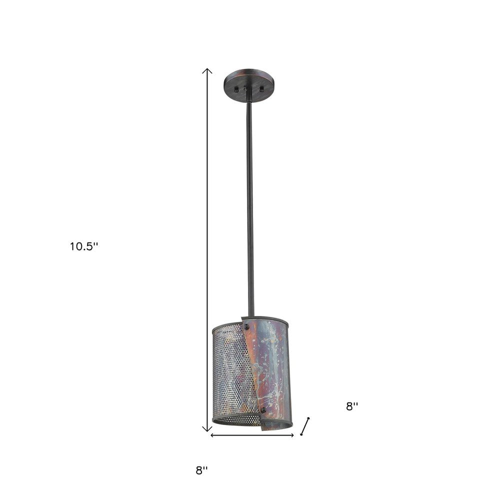 Ryker 1-Light Bronze Patina Pendant on a white background