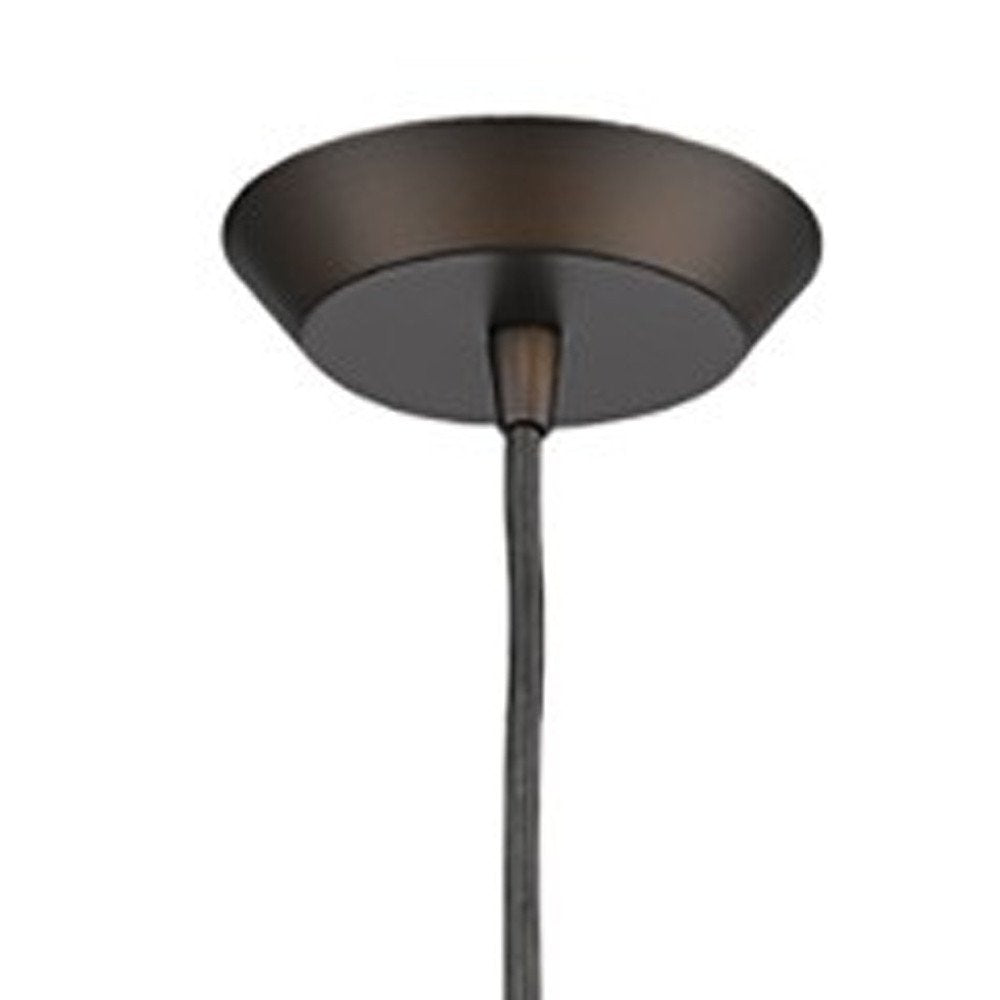 Bronze Hanging Light with Glass Studs on a white background