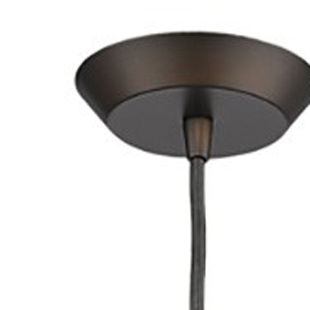 Bronze Hanging Light with Glass Studs on a white background