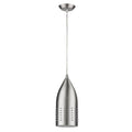 Silver Hanging Light with Glass Studs on a white background