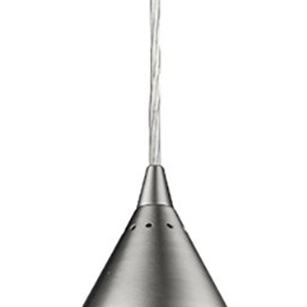 Silver Hanging Light with Glass Studs on a white background