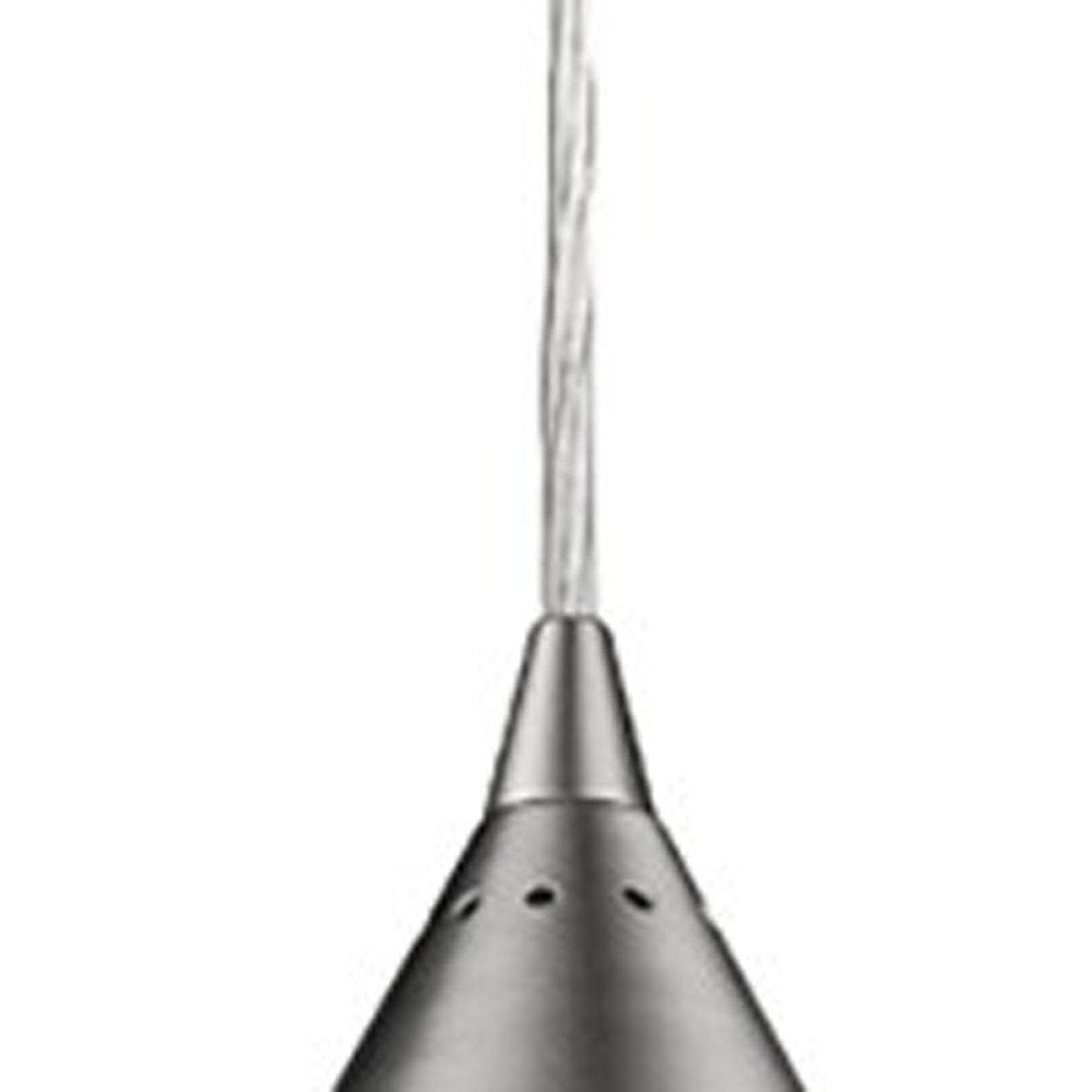 Silver Hanging Light with Glass Studs on a white background