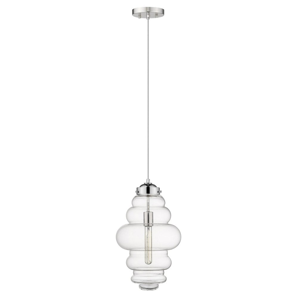Ballina 1-Light Polished Nickel Mini-Pendant on a white background