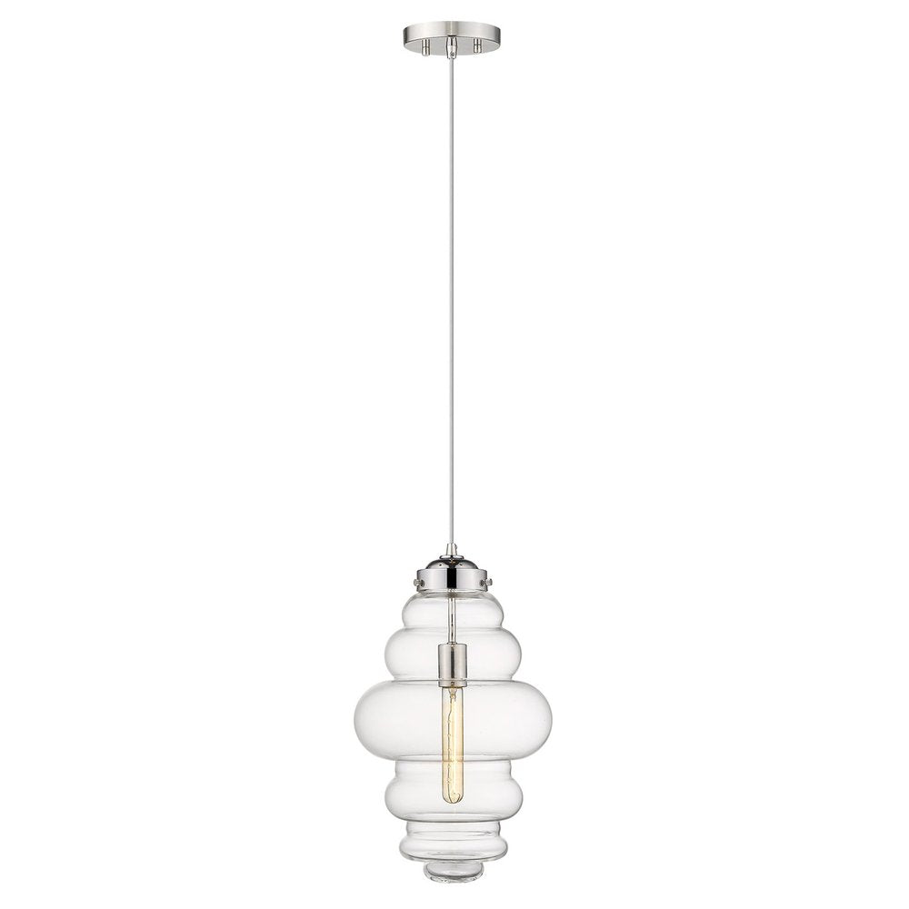 Ballina 1-Light Polished Nickel Mini-Pendant on a white background