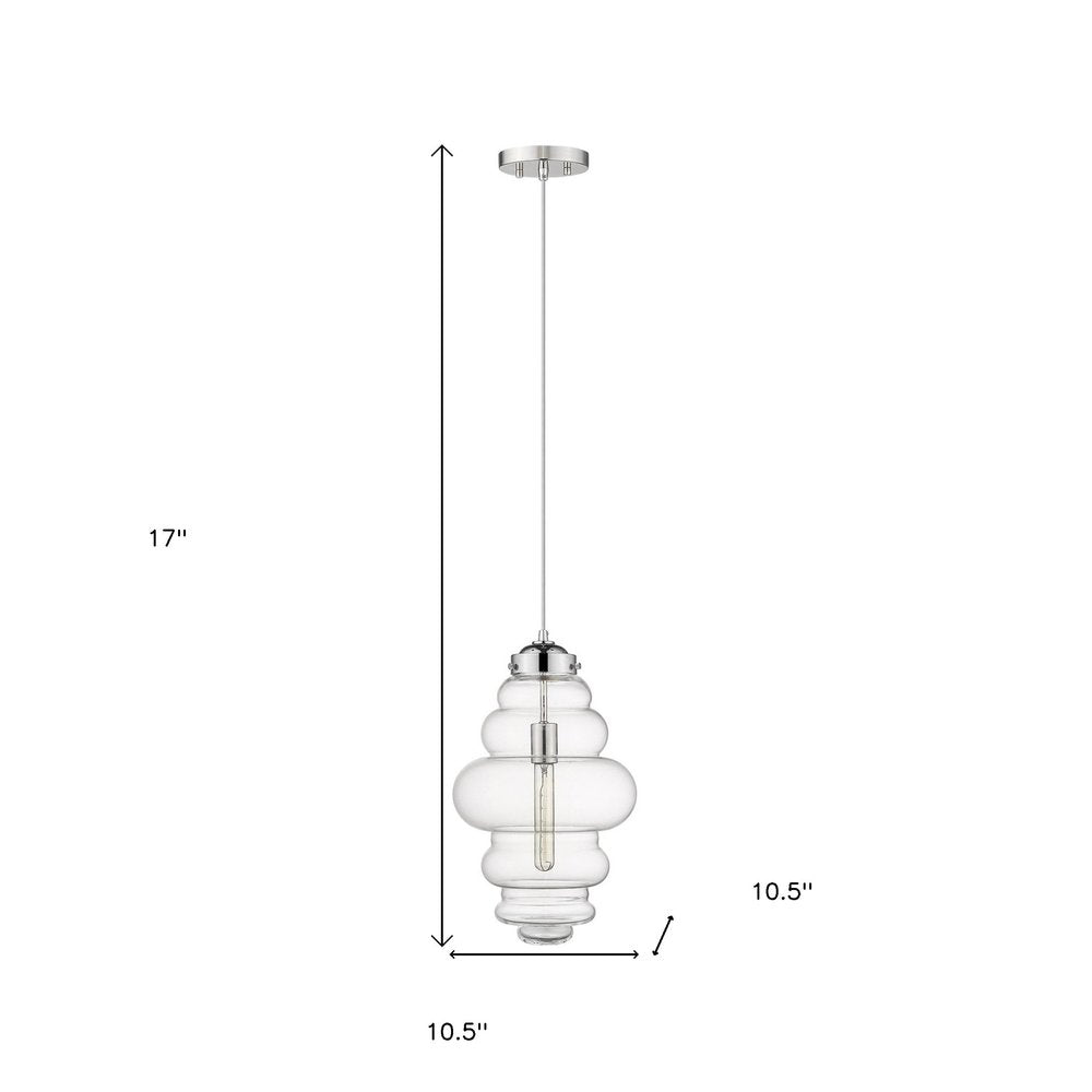 Ballina 1-Light Polished Nickel Mini-Pendant on a white background
