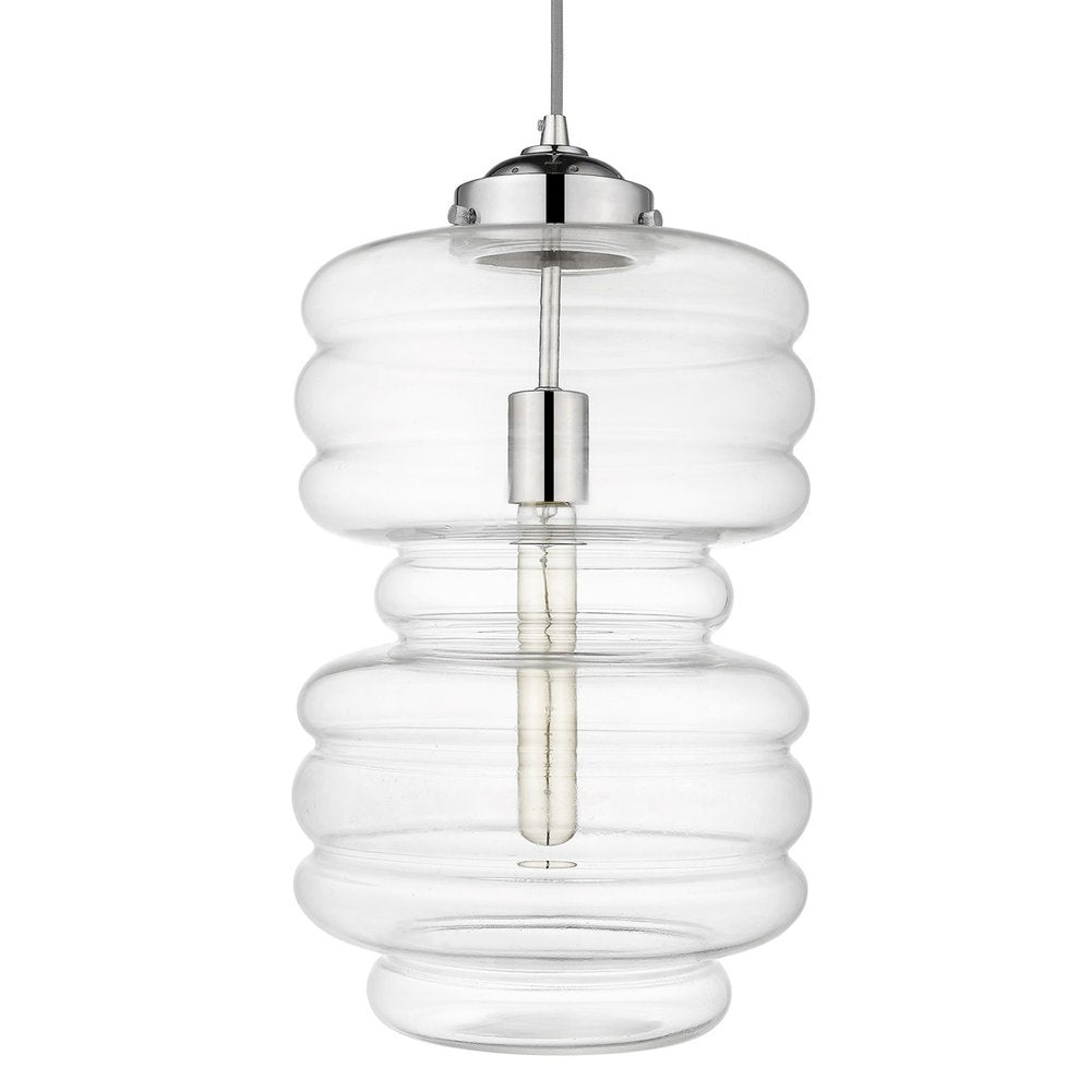 Ballina 1-Light Polished Nickel Mini-Pendant on a white background