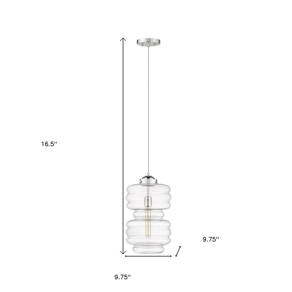 Ballina 1-Light Polished Nickel Mini-Pendant on a white background