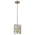 Vitozzi 1-Light Antique Silver Leaf Pendant on a white background