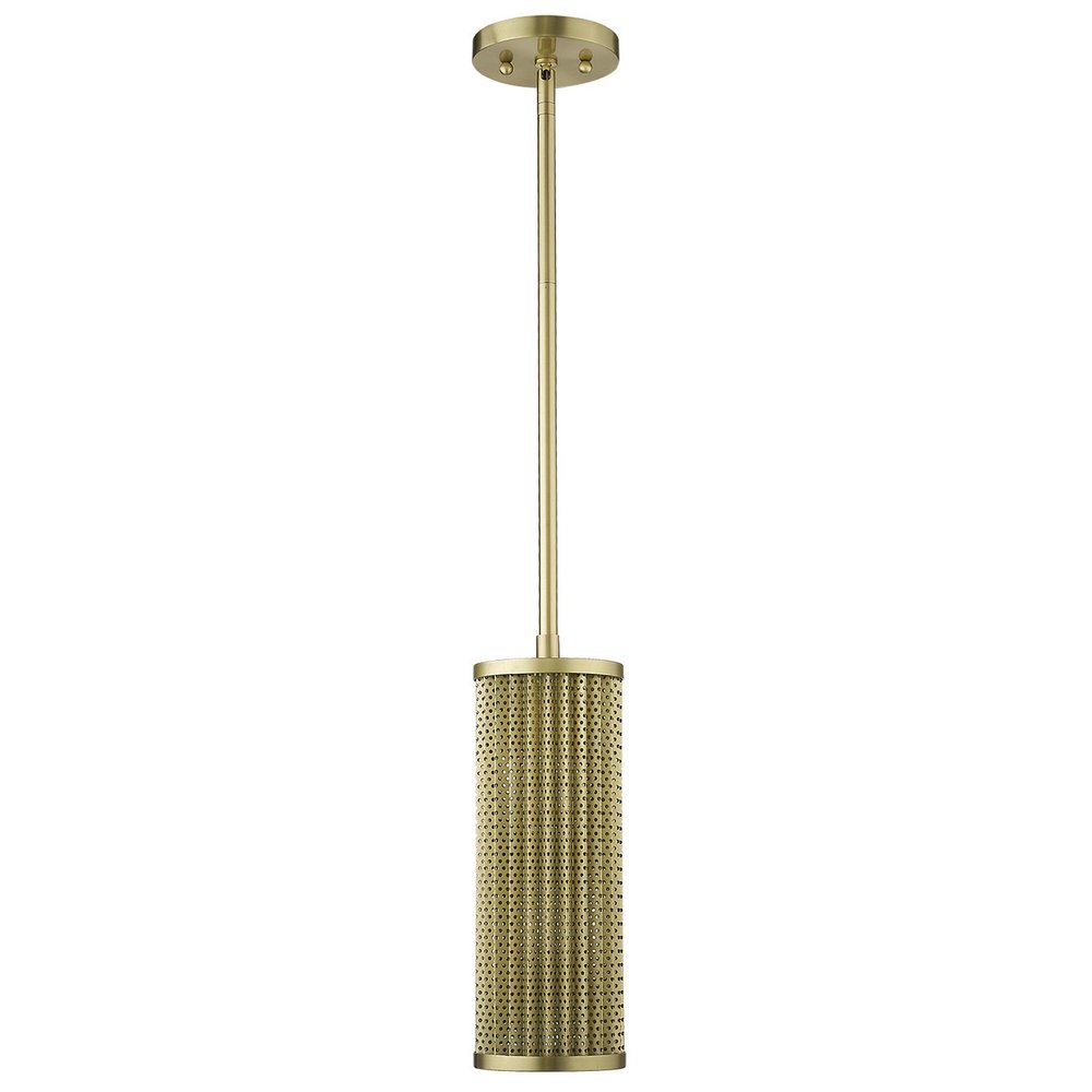 Basetti 1-Light Gold Pendant on a white background