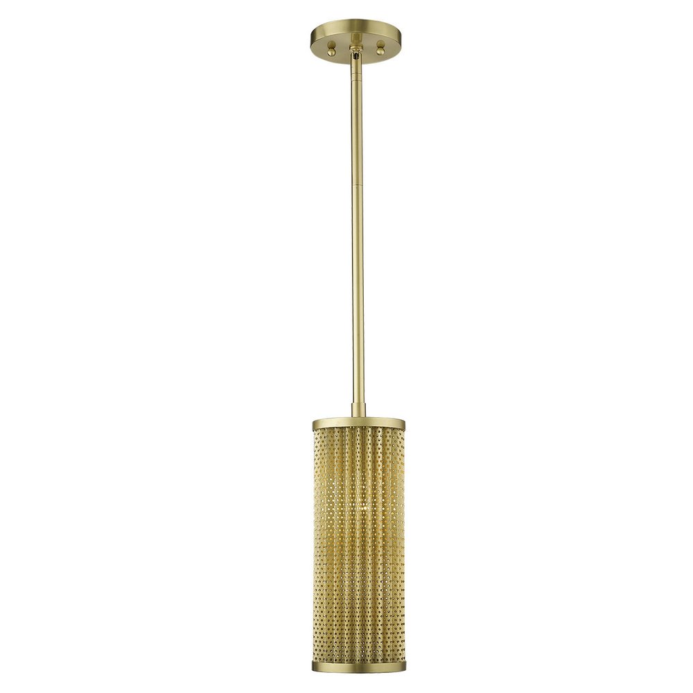 Basetti 1-Light Gold Pendant on a white background