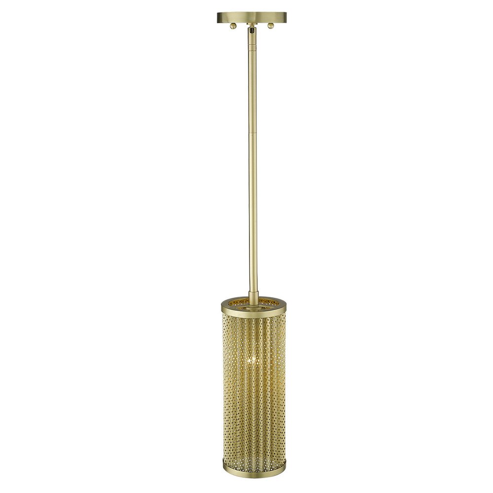 Basetti 1-Light Gold Pendant on a white background