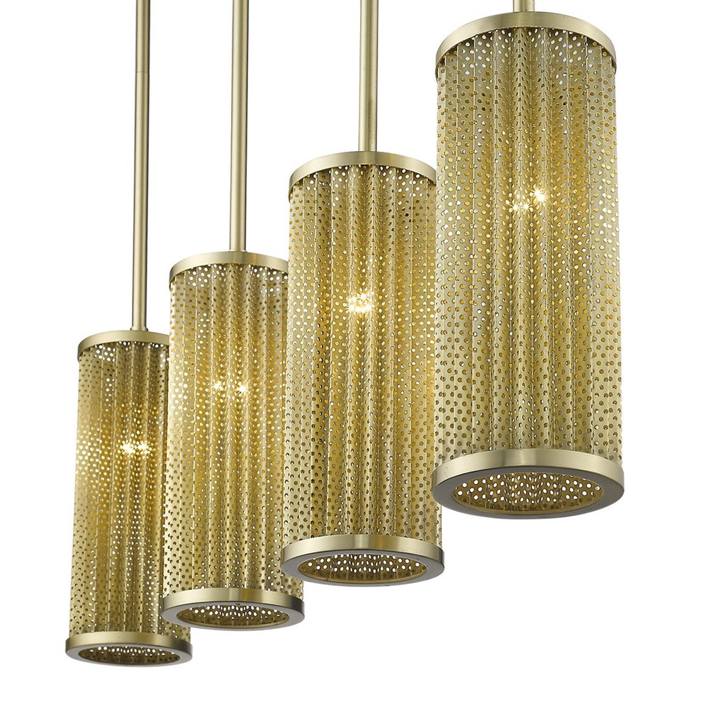 Basetti 4-Light Gold Pendant on a white background