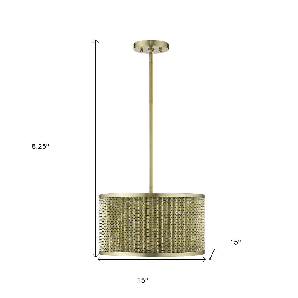 Basetti 4-Light Gold Convertible Pendant on a white background