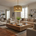 Basetti 4-Light Gold Convertible Pendant in a home interior