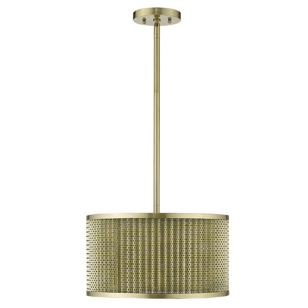 Basetti 4-Light Gold Convertible Pendant on a white background