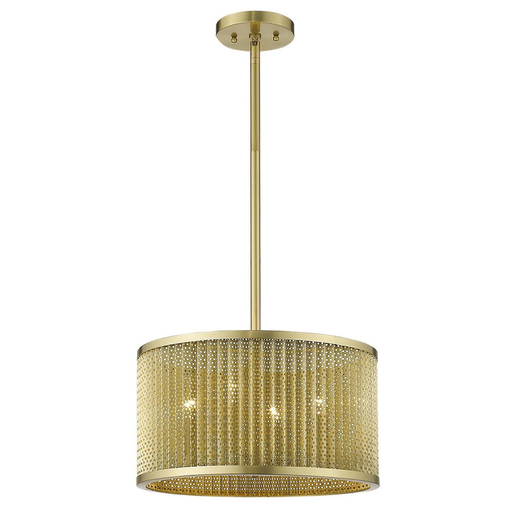 Basetti 4-Light Gold Convertible Pendant on a white background