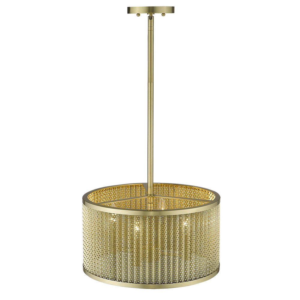 Basetti 4-Light Gold Convertible Pendant on a white background