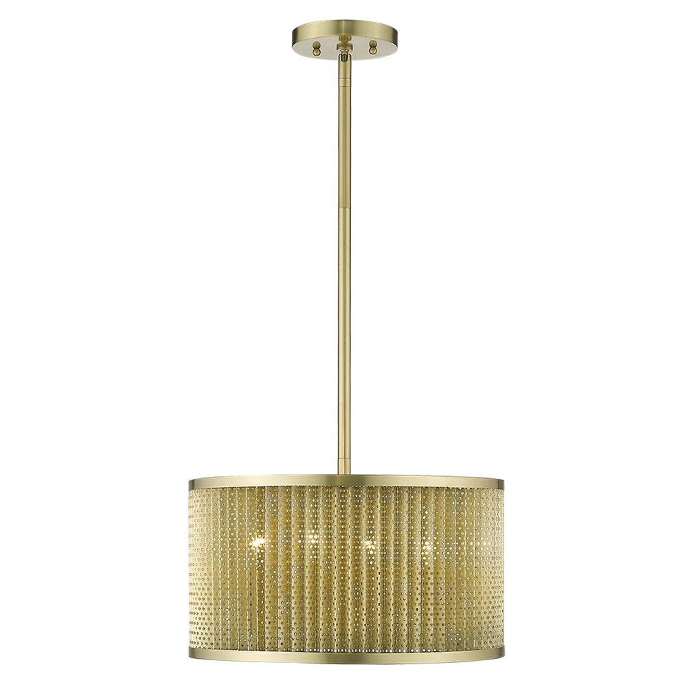Basetti 4-Light Gold Convertible Pendant on a white background