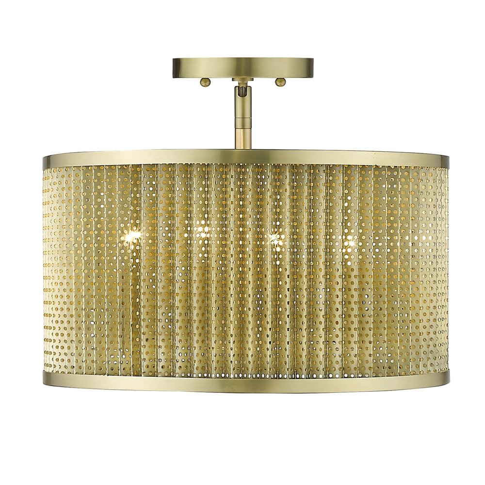 Basetti 4-Light Gold Convertible Pendant on a white background