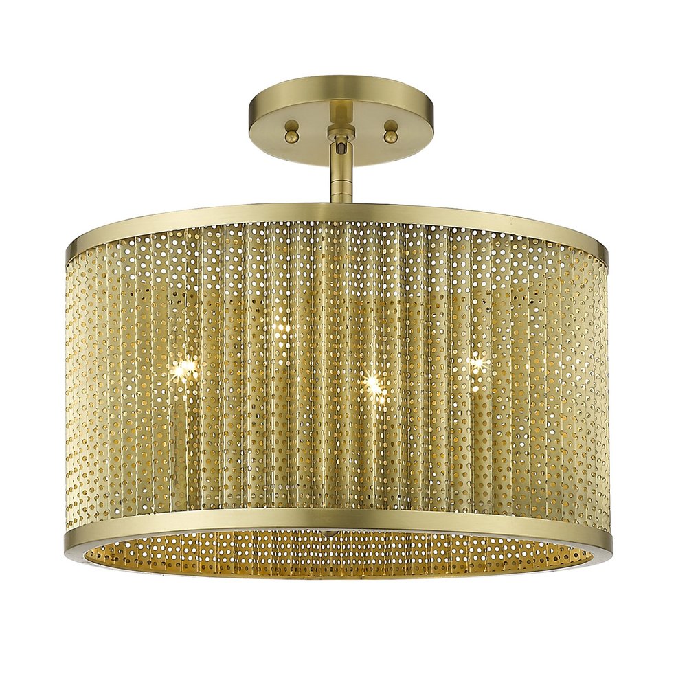 Basetti 4-Light Gold Convertible Pendant on a white background