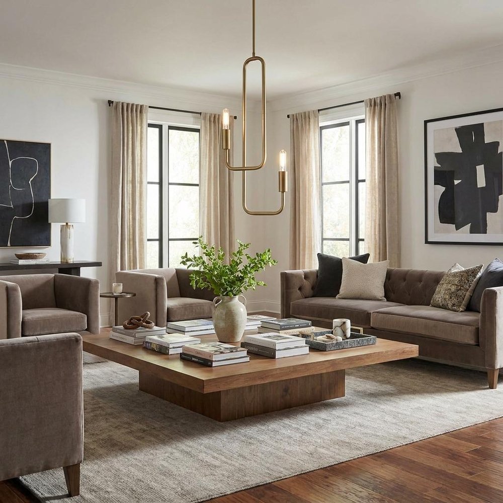 Perret 2-Light Aged Brass Pendant