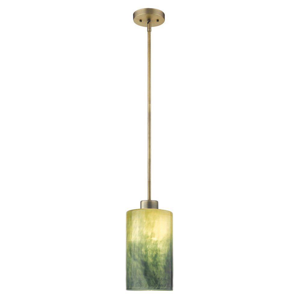 Monet 1-Light Brass Pendant on a white background