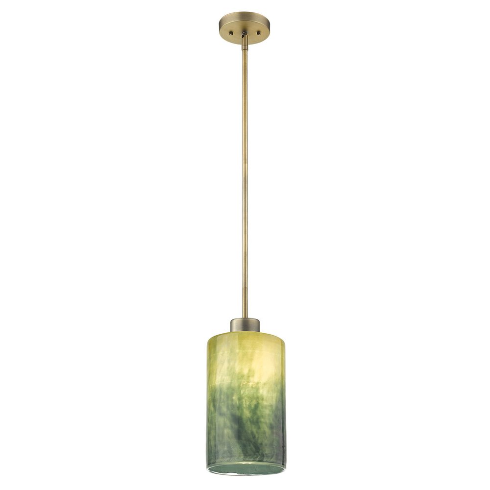 Monet 1-Light Brass Pendant on a white background