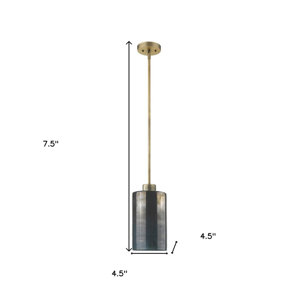 Monet 1-Light Brass Pendant on a white background