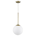 Solea 1-Light Antique Brass Pendant on a white background