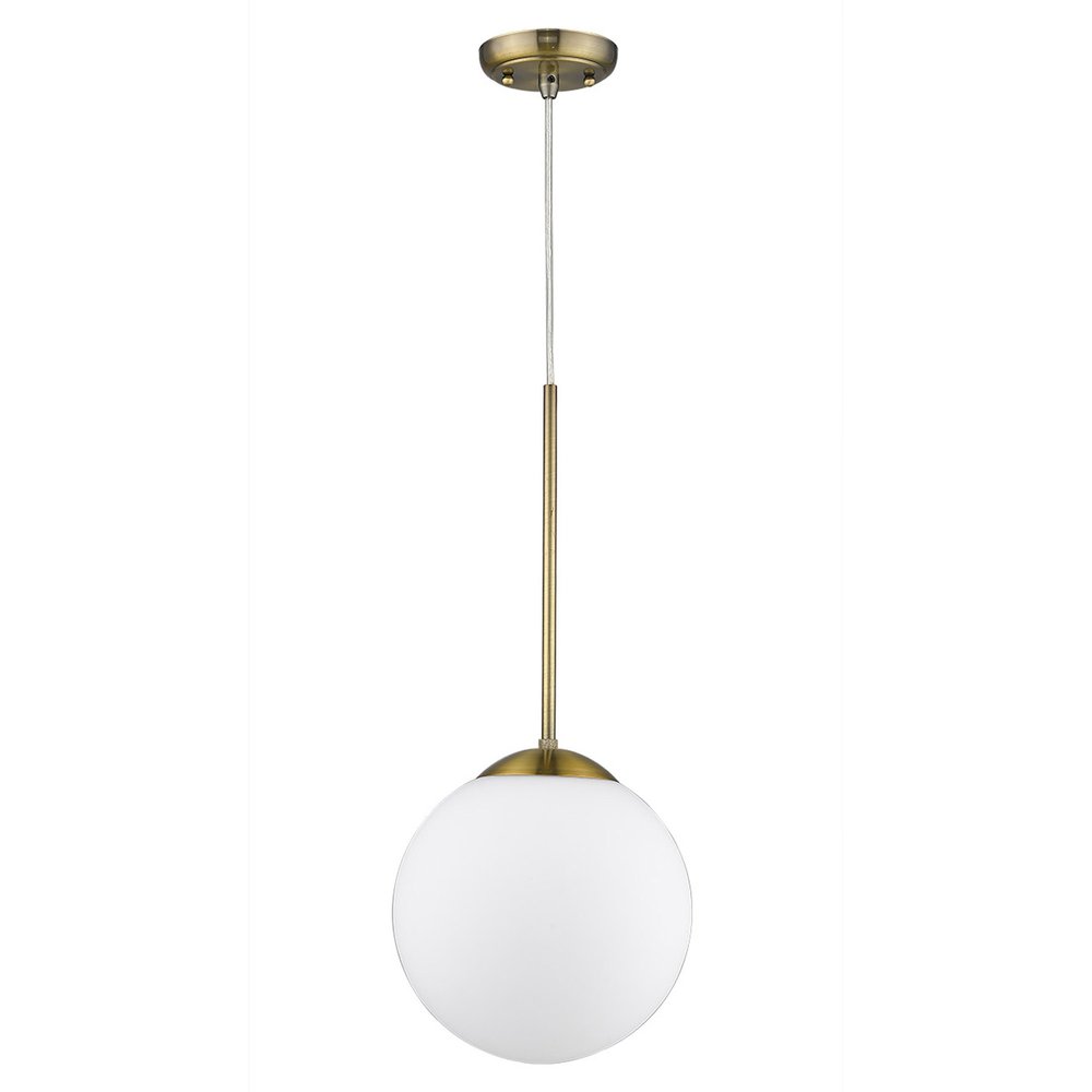 Solea 1-Light Antique Brass Pendant on a white background