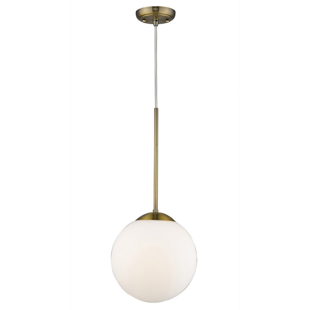 Solea 1-Light Antique Brass Pendant on a white background