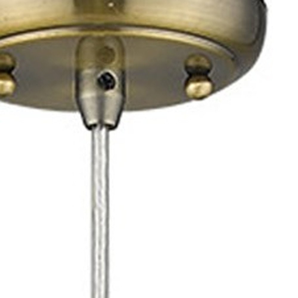 Solea 1-Light Antique Brass Pendant on a white background