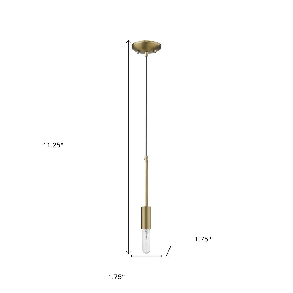 Dull Gold Mini Pendant Hanging Light on a white background