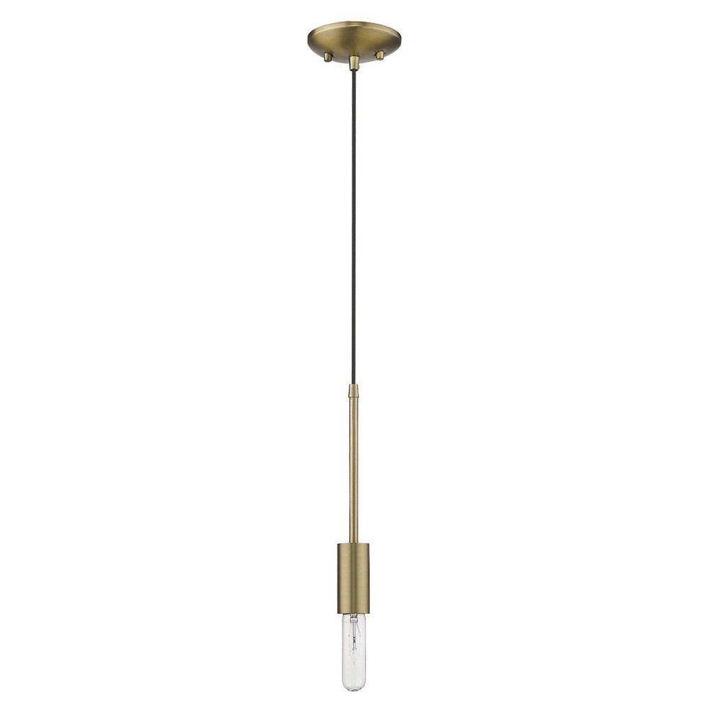 Dull Gold Mini Pendant Hanging Light on a white background
