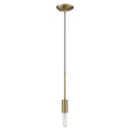 Dull Gold Mini Pendant Hanging Light on a white background
