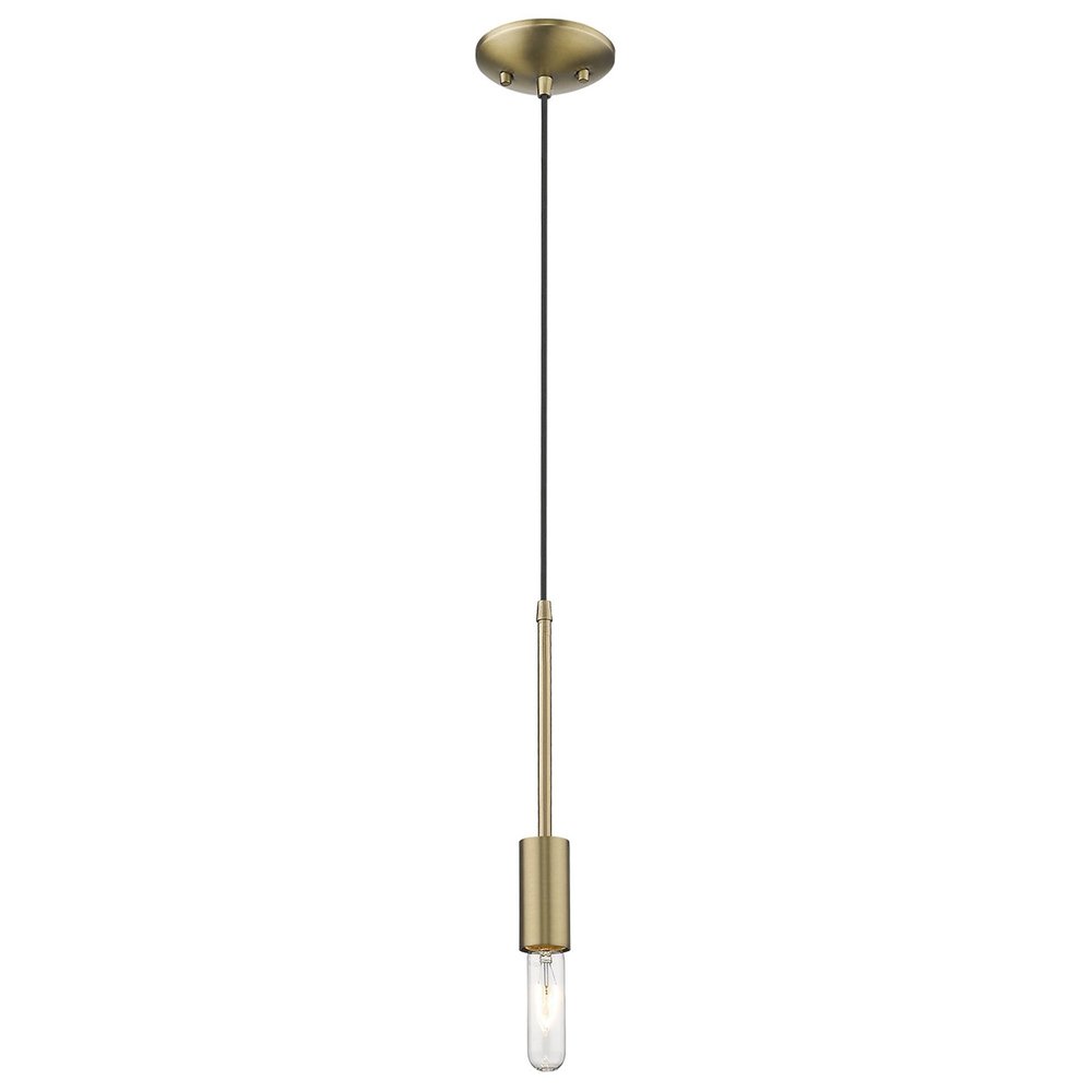 Dull Gold Mini Pendant Hanging Light on a white background