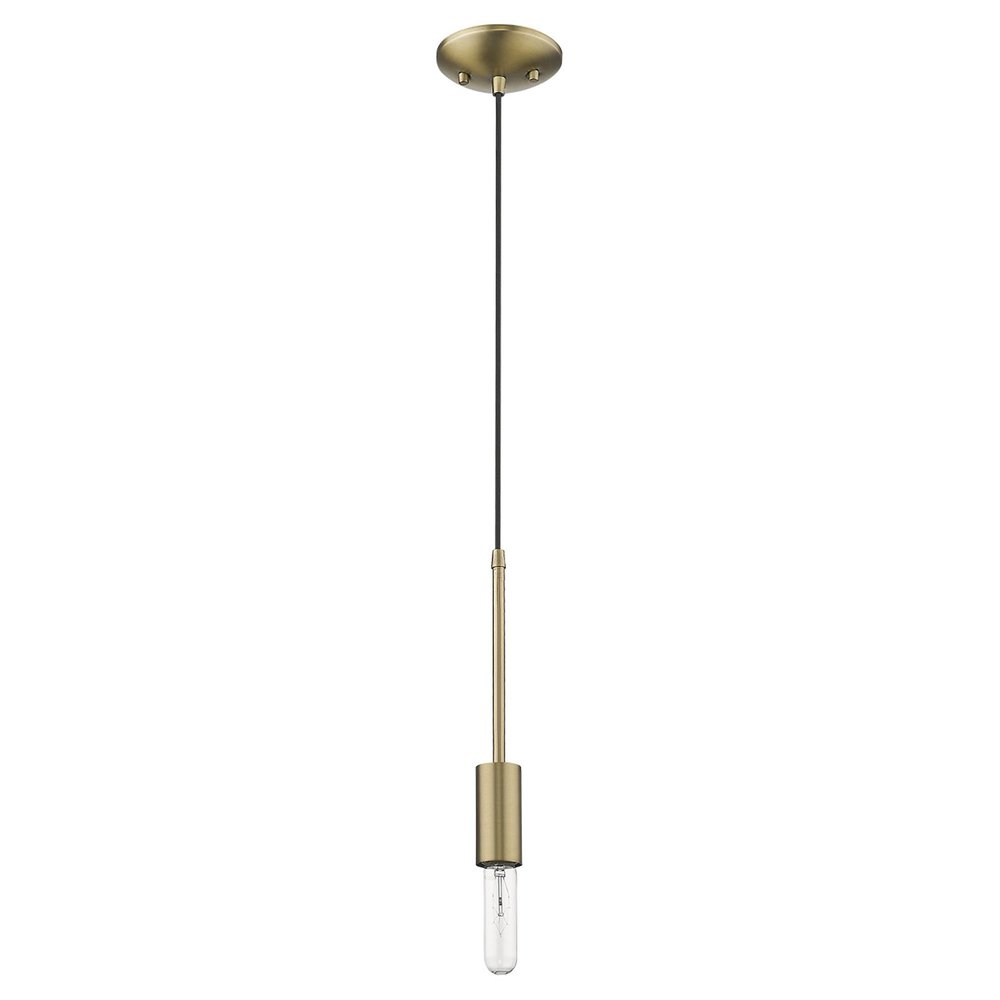 Dull Gold Mini Pendant Hanging Light on a white background