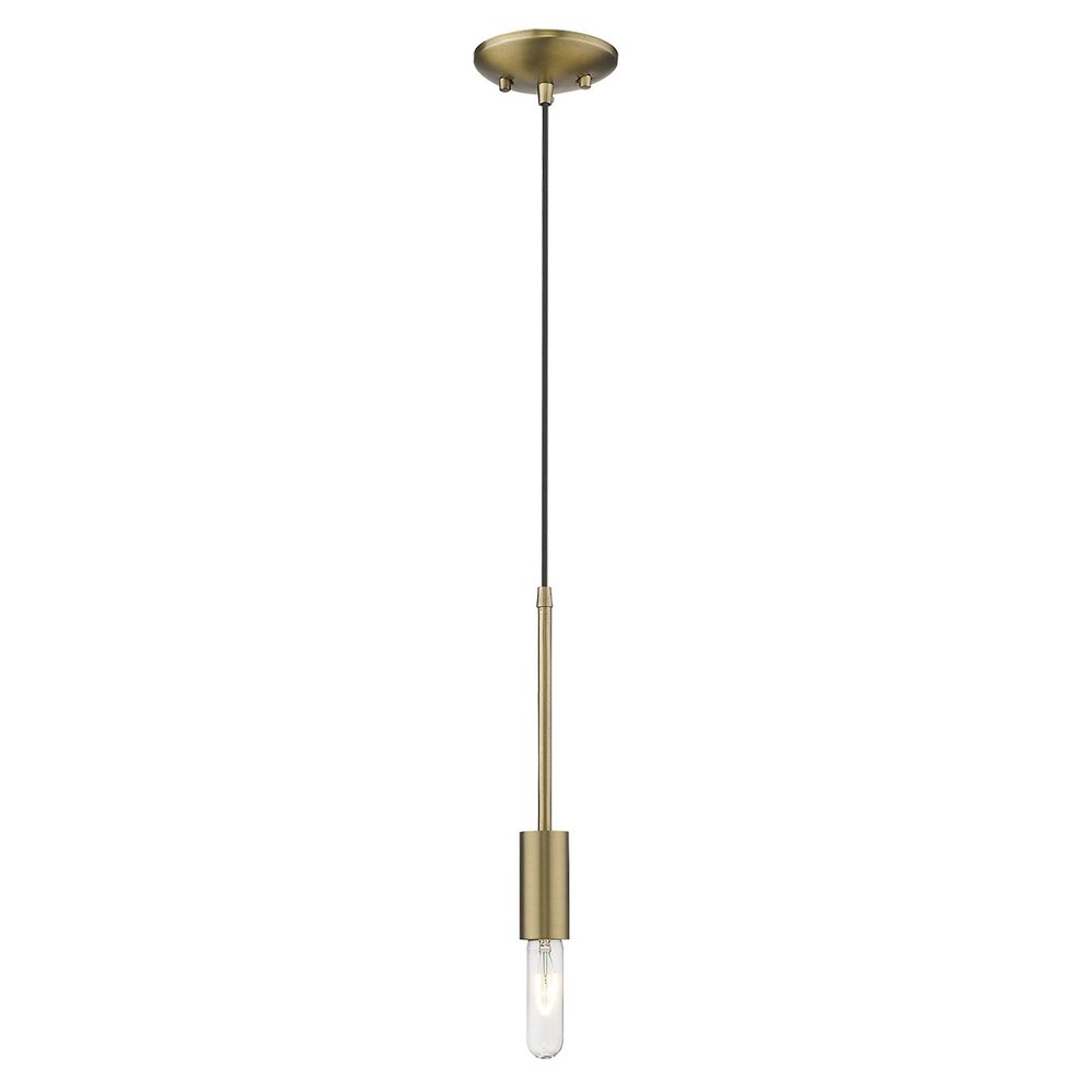Dull Gold Mini Pendant Hanging Light on a white background