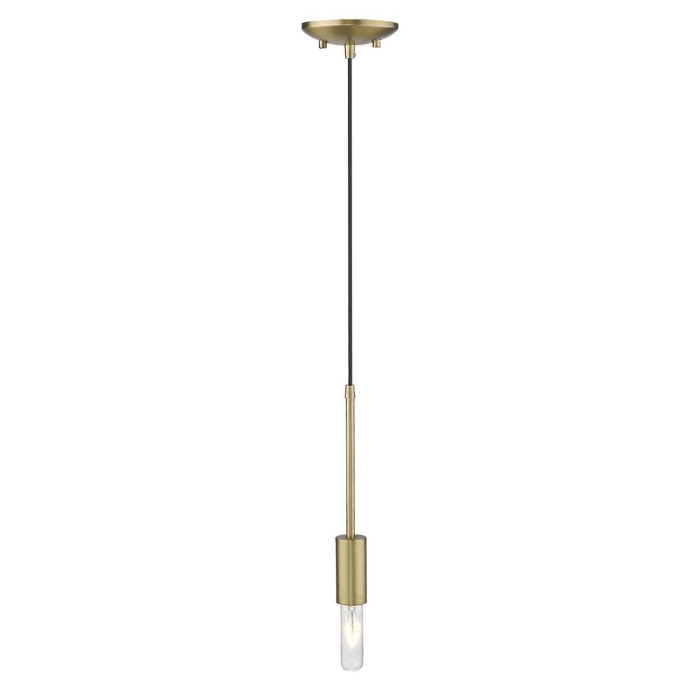 Dull Gold Mini Pendant Hanging Light on a white background
