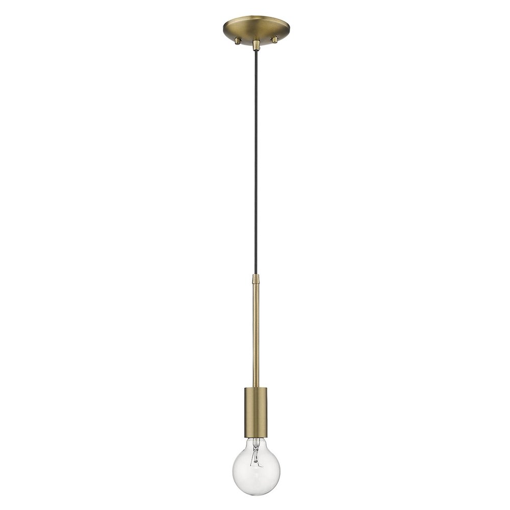 Dull Gold Mini Pendant Hanging Light on a white background