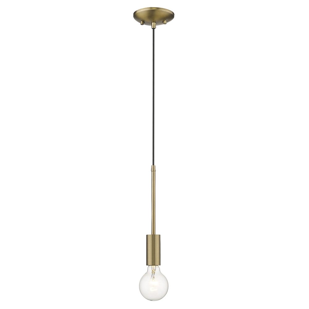 Dull Gold Mini Pendant Hanging Light on a white background