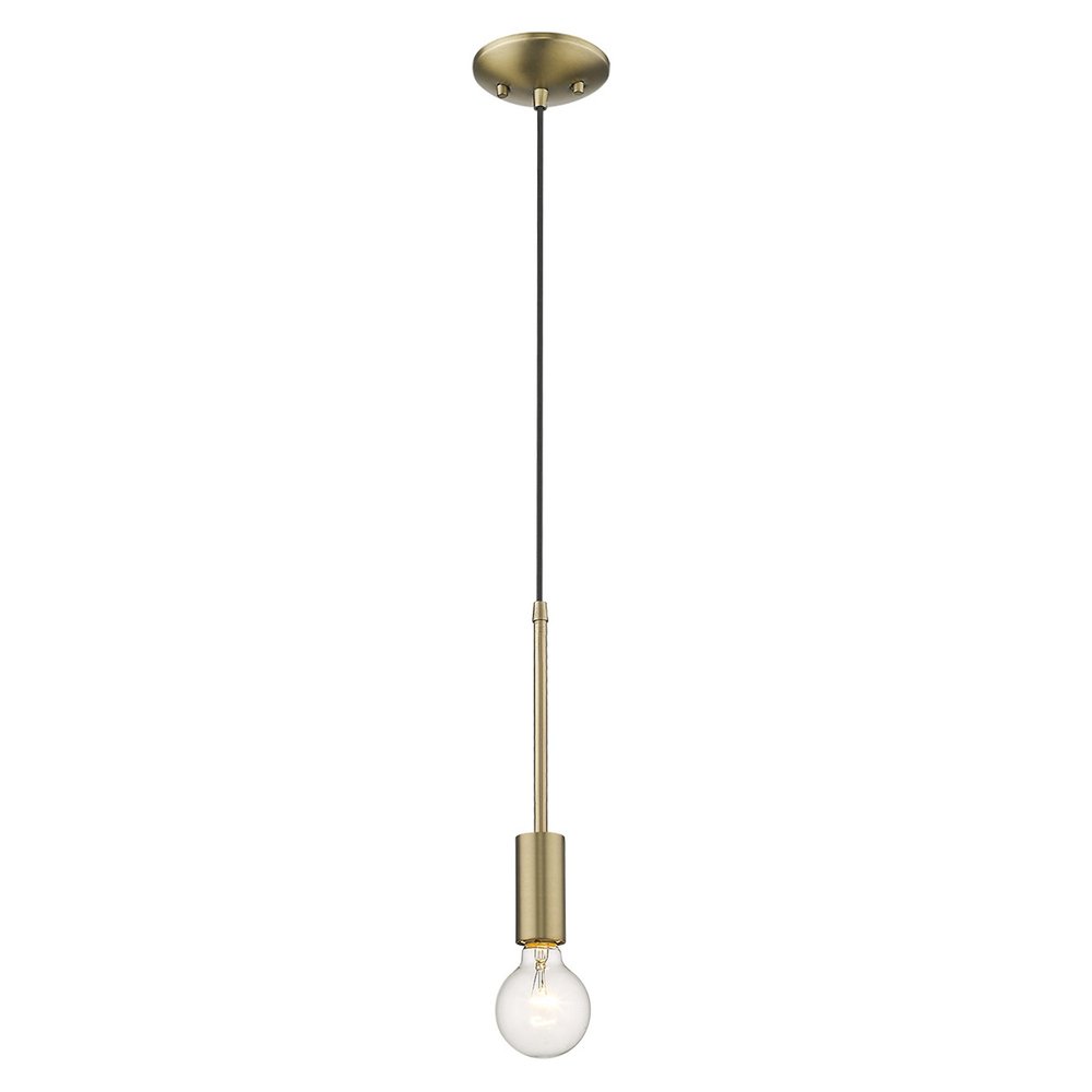 Dull Gold Mini Pendant Hanging Light on a white background