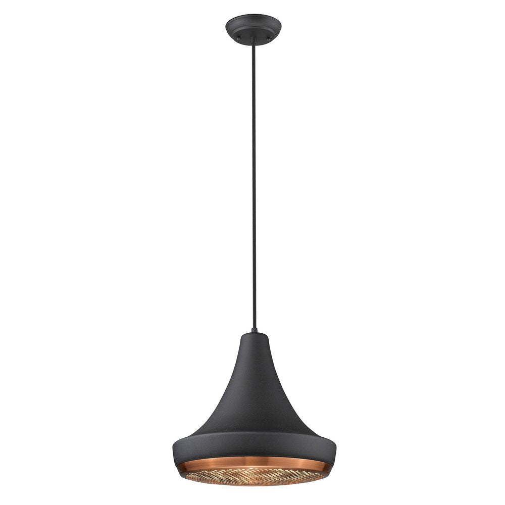 Tholos 1-Light Matte Black Pendant - SKU 398294